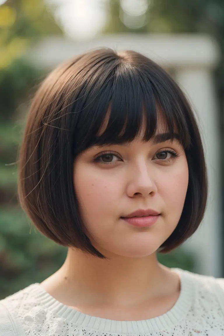 hairstyle for chubby face