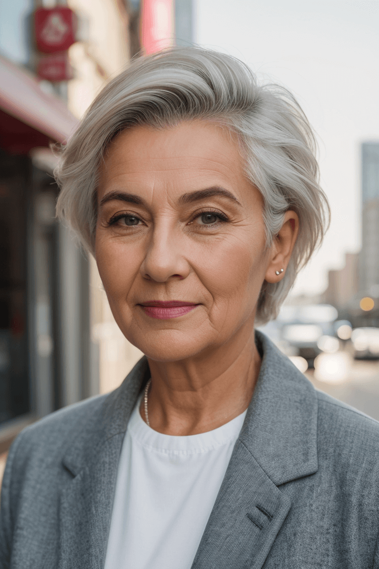 short haircuts for older women